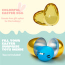 6Pcs Gold Easter Eggs 2.3" Metallic Plastic Empty Eggs Fillable for Easter Hunt