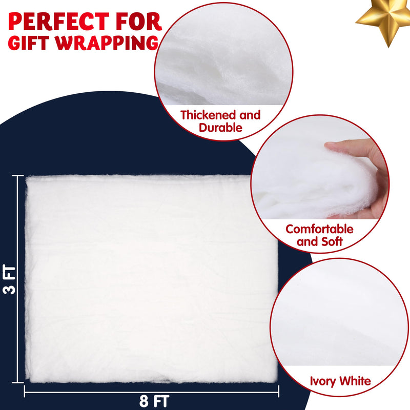 Christmas Snow Blanket Roll (3x8 Ft,1 Pcs) for Christmas Decoration