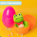 6Pcs 7" Jumbo Colorful Plastic Easter Egg Shells for Easter Egg Hunt