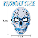 Halloween LED Skull Mask with Light Up Gloves, Blue