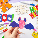 36 Pcs Halloween Craft Wooden Painting Kit