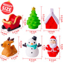 6PCS Christmas Light Up Bath Toys