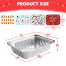 36 Pieces Christmas Foil Containers with Lid