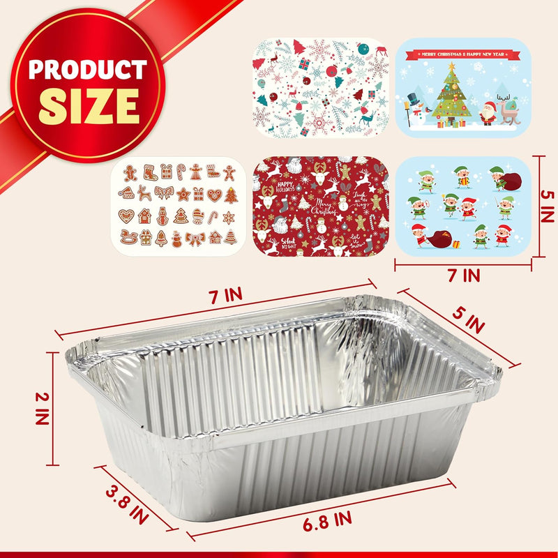 48 Pcs Christmas Cookie Tins with Lids for Gift Giving