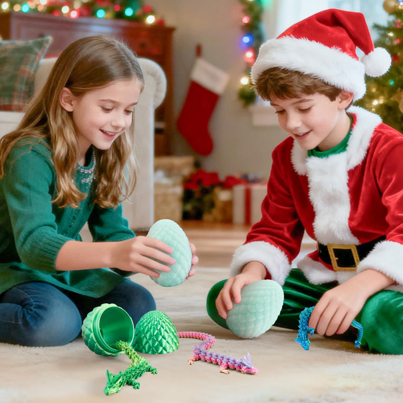 3D Printed Dragon Eggs with 12" Laser Glow Dragon Inside