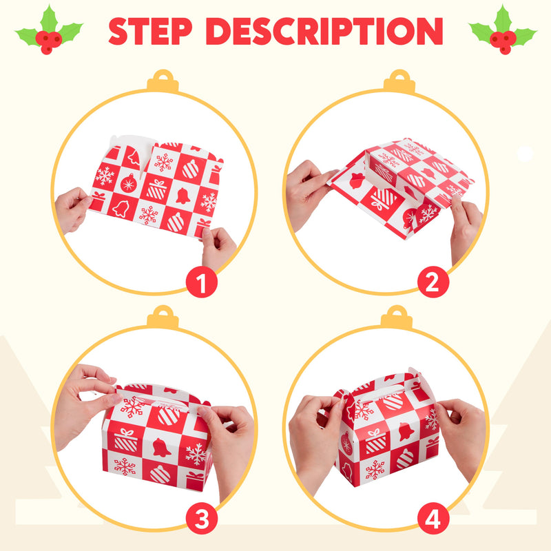 24 PCS Christmas Cookie Boxes for Gift Giving