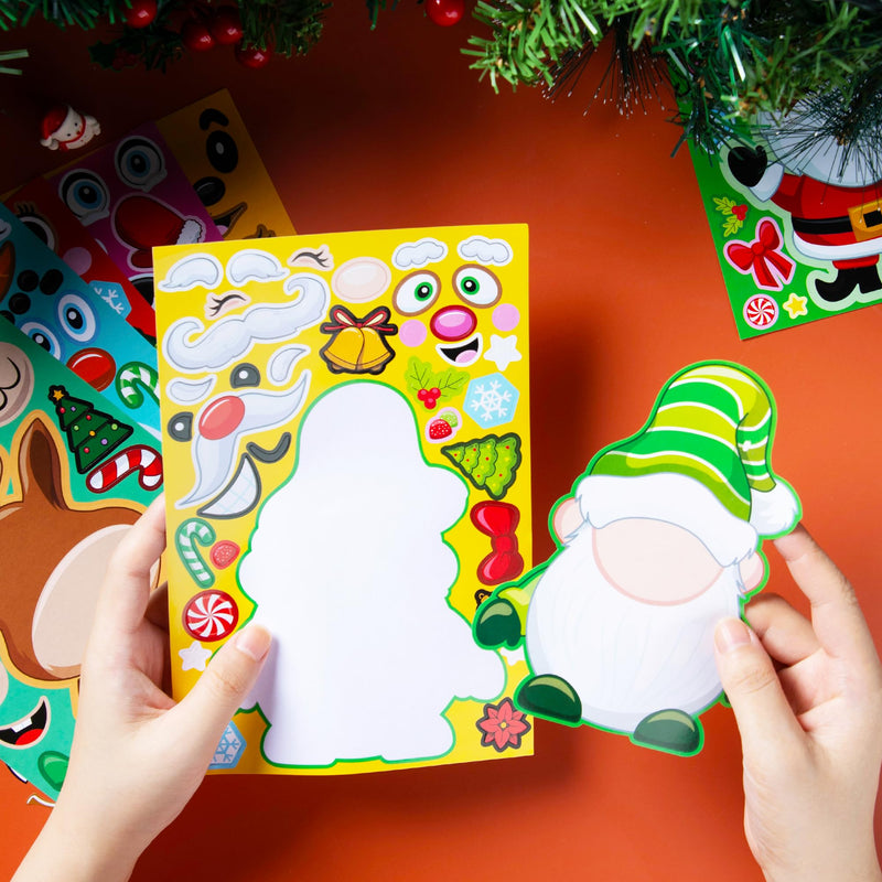 24 Pcs Christmas Make-a-face Stickers