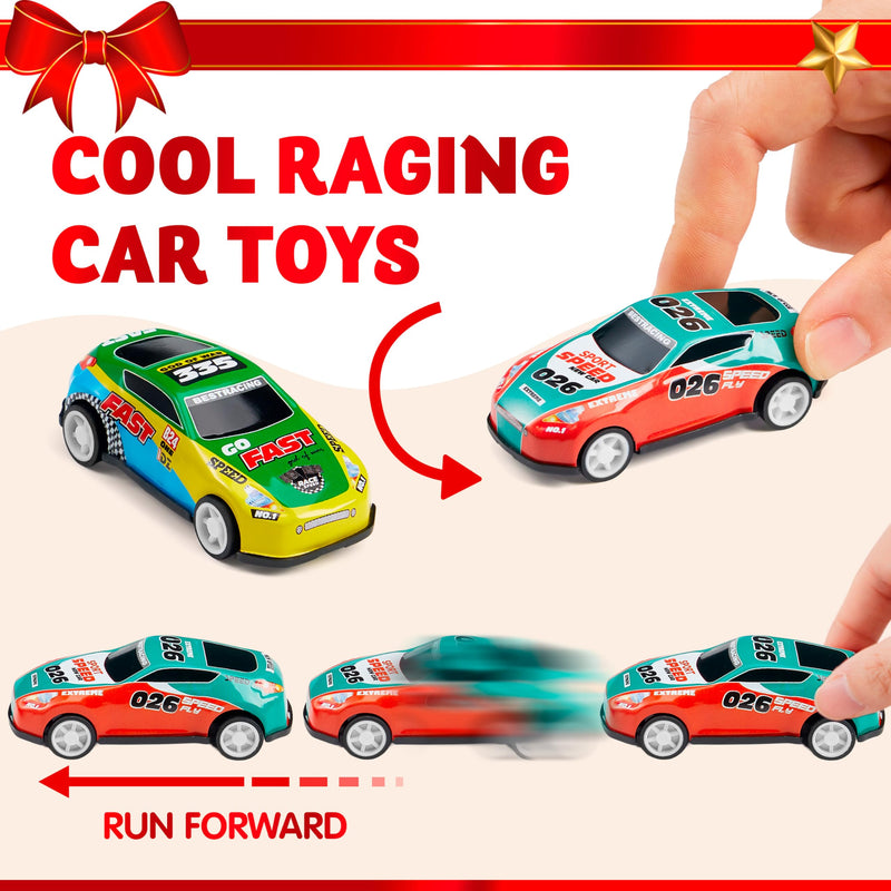 24 Days Christmas Advent Calendar Pull Back Vehicles