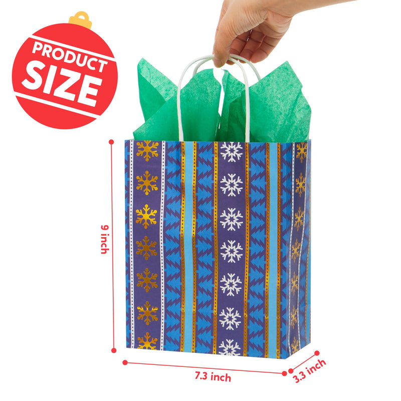 24 PCS Christmas Kraft Gift Bags