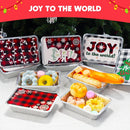 24 Pieces Christmas Foil Containers with Lids