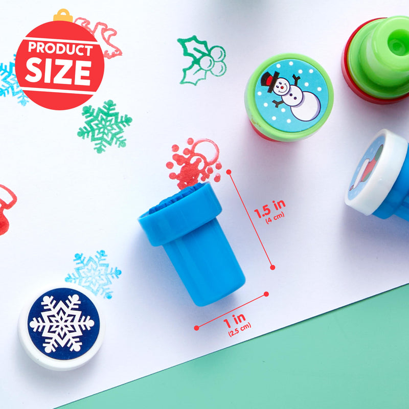 25 PCS Christmas Rubber Stamps for Kids Gift