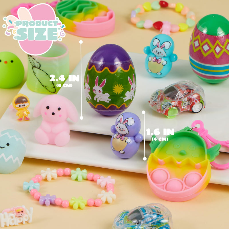 36 Pcs Prefilled Easter Eggs with Assorted Toys