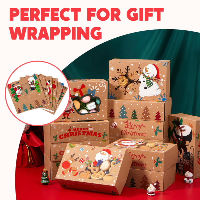 12PCS Christmas Cookie Boxes for Gift Giving