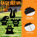 6Pcs Monster Yard Stakes Halloween Lawn Decorations