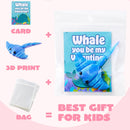 28PCS Valentines Day Gift Cards with 3D Printed Ocean Animals for Kids