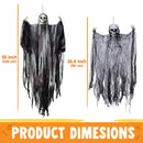 2 Pcs Halloween Hanging Grim Reaper Decorations Outdoor