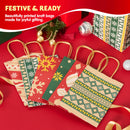 24PCS Christmas Kraft Bags Holiday Paper Goody Gift Bags
