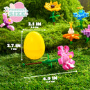 12 Pcs Flower Building Blocks Prefilled Easter Eggs for  Kids Egg Hunt