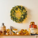 24'' Pre-Lit Christmas Wreath with Warm Lights