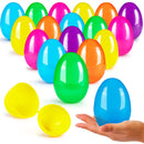500Pcs 3.15in Plastic Easter Colorful Bright Plastic Eggs Bulks for Easter Hunt