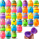 50Pcs 3.15in Fillable Plastic Easter Eggs, Colorful Empty Eggs Bulks for Easter Egg Hunt