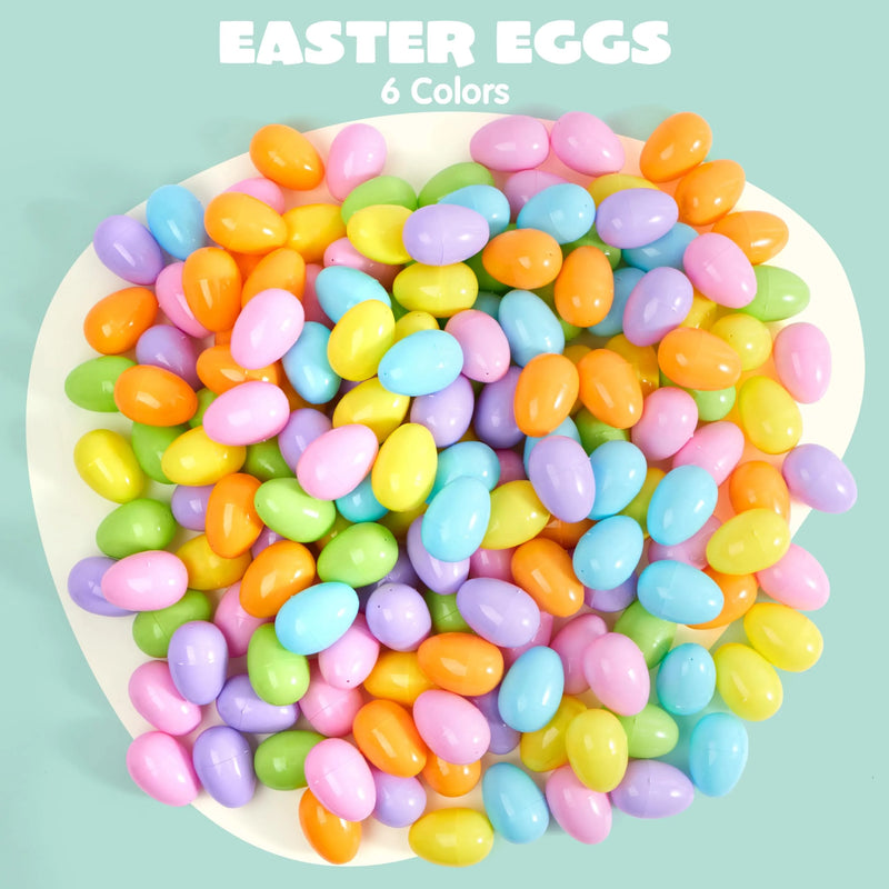 50Pcs 3.15in Pastel Easter Eggs, Empty Easter Eggs Fillable for Easter Hunt