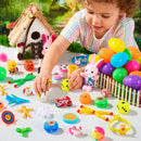 50 Pcs Prefilled Easter Eggs with Toys for Easter Hunt, Basket Stuffers & Party Favors