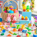 50 Pcs Prefilled Easter Eggs with Toys for Easter Hunt, Basket Stuffers & Party Favors