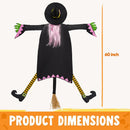 60'' Halloween Crashing Witch Decorations