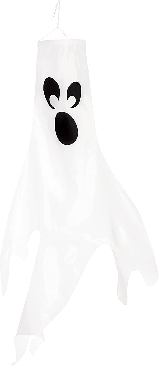 43in Halloween Ghost Windsock With Color Changing Light