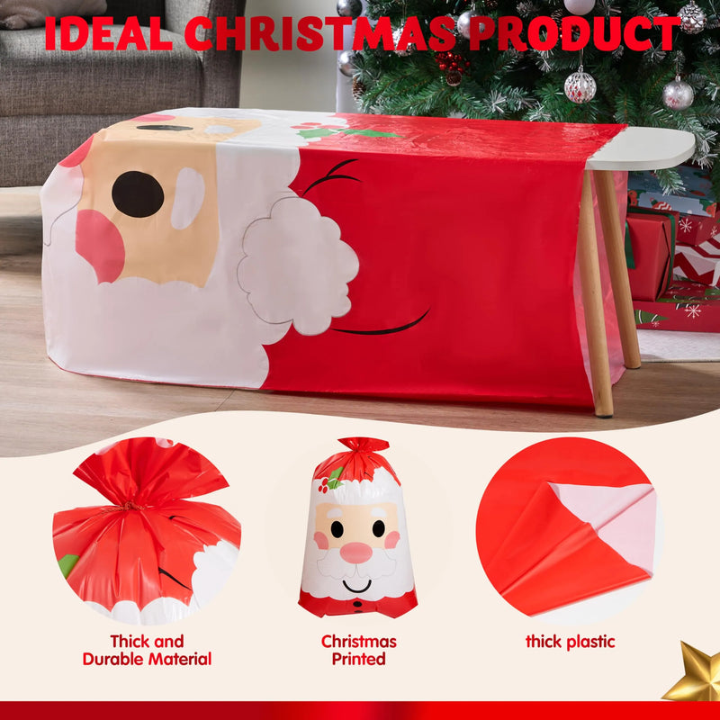 56in x36in Jumbo Christmas Santa Plastic Gift Wrapping Bag for Gift Gi