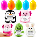 5 Pcs Jumbo Prefilled Easter Eggs with Crochet Toys for Egg Hunt, Party Favors & Classroom Prizes