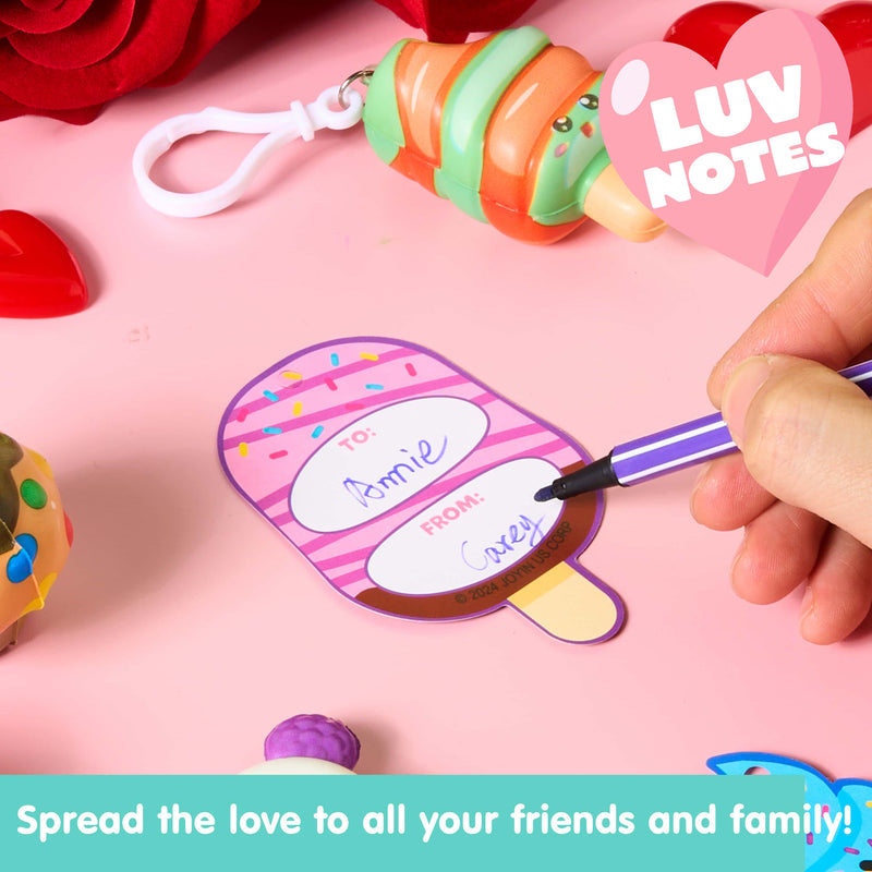 30pcs Cute Keychains with Valentine's Day Card For Kids Exchange Gift