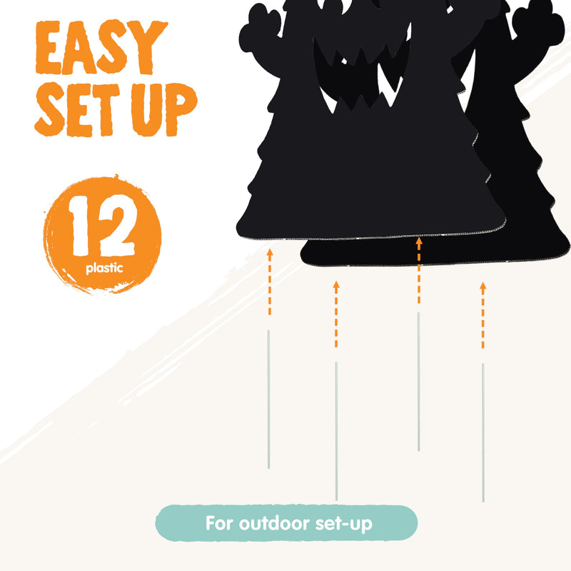 6Pcs Monster Yard Stakes Halloween Lawn Decorations