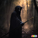 Halloween Staff, Elegant Vintage Gold Walking Cane Prop Stick