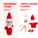 2PCS Christmas Tiny Elf Plush Doll, Red Pink