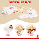 24 PCS White Christmas Cards with Envelopes and Stickers