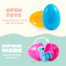 8Pcs Prefilled Easter Eggs with Mini Dinosaur