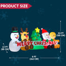 8 FT Long Christmas Inflatable Decoration Four Xmas Characters and Christmas Tree