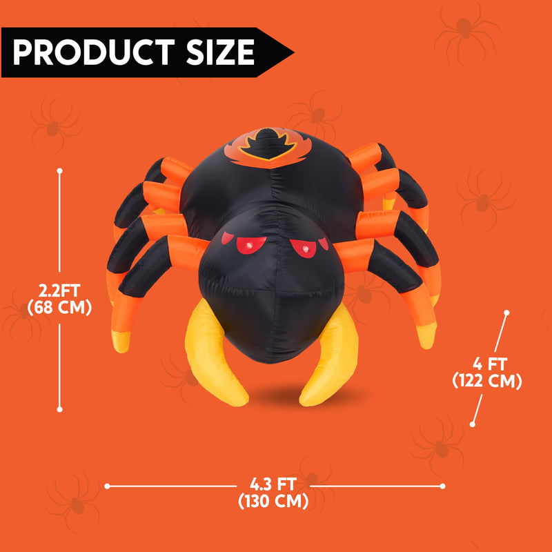 Remote Control 4FT Halloween Inflatable Spider