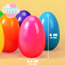 12Pcs Large Plastic Easter Eggs, 6 Inches Colorful Jumbo Eggs Fillable