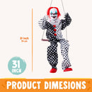 Halloween Hanging Swinging Animatronic Clown