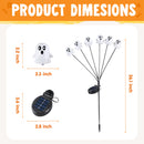 2 Pcs 12LEDs Solar Cute Ghost Lights