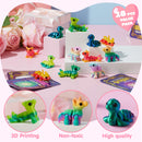 28 Pcs Kids Valentines Day Cards with 3D Printed Mythical Creatures Toys