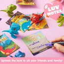 24 Pcs Valentine's Day Cards with Dinosaur Toys