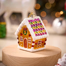 Mini Christmas Gingerbread Cottage Glass Ornament