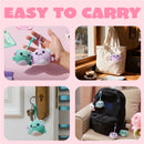 28 Pcs Kids Valentine's Day Cards with Axolotl Plush Toy Keychain