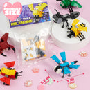 24 Packs Valentines Day Cards with Animal Building Blocks for Gifts Party Favor