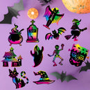 120 Pcs Halloween Rainbow Scratch Art Crafts for Kid