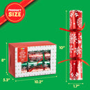 10in Christmas No Snap Party Favor (Red & Green)